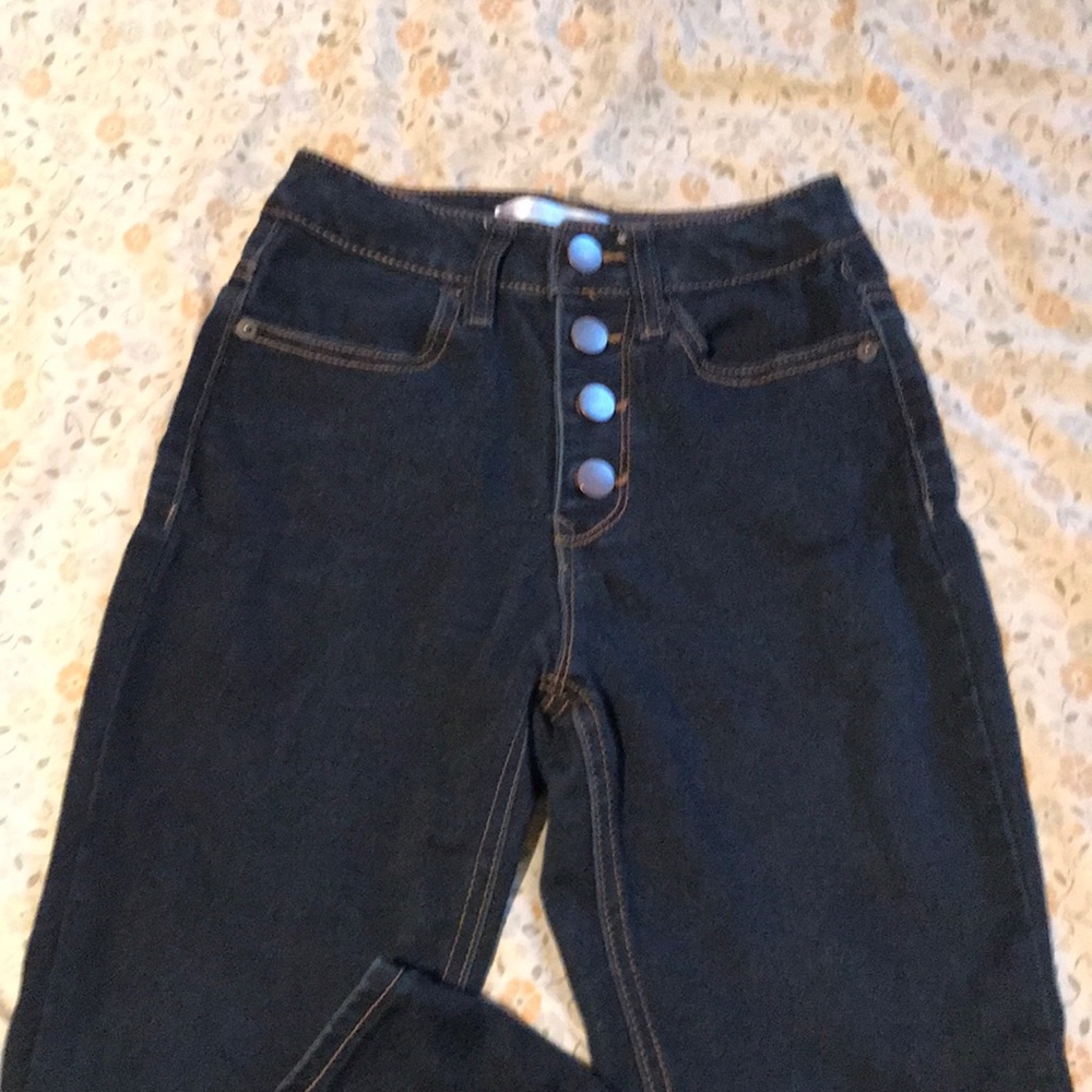 High waisted skinny jeans